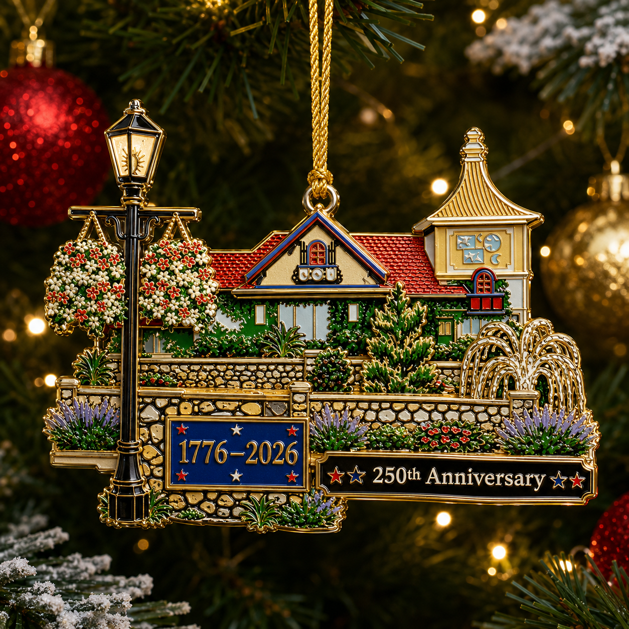 🎉250th Anniversary "Cozy Home" Christmas Ornament