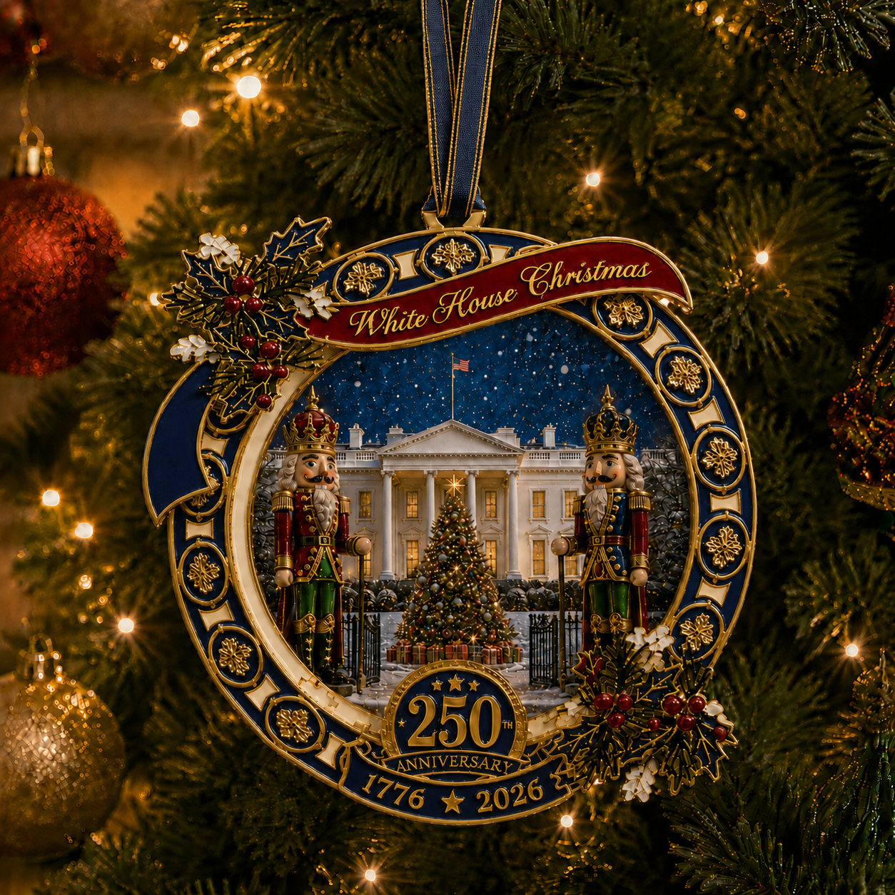 🔥Last 30pcs✨⏰ Limited anniversary edition✨49% OFF!🔥"The Nutcracker" 250th Anniversary Ornament—Guarding the White House
