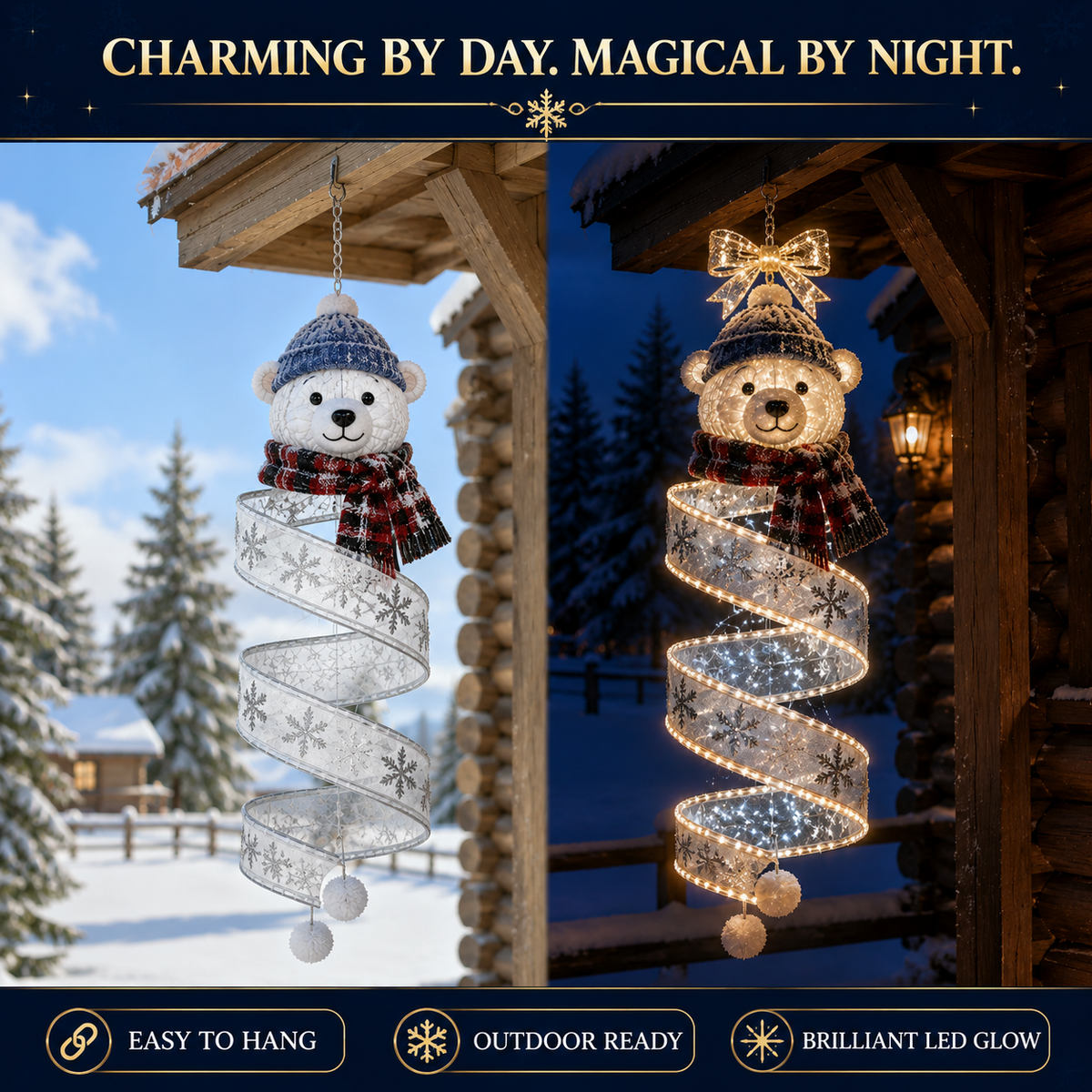🏡🎄Last day for 50% off🎄Christmas Magic Spiral Hanging LED Light Collection - image 4