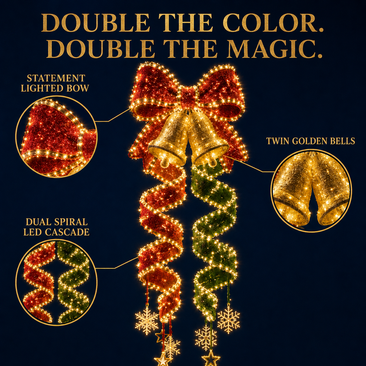 🏡🎄Last day for 50% off🎄Christmas Magic Spiral Hanging LED Light Collection - image 8