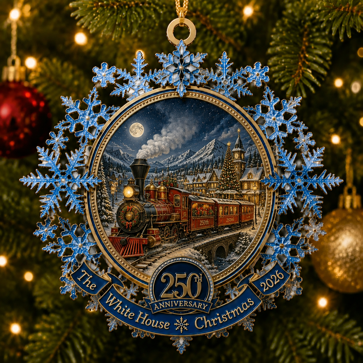 🔥Last 30pcs✨⏰ Limited anniversary edition✨49% OFF!🔥Blue Snowflake Christmas Tree Ornament