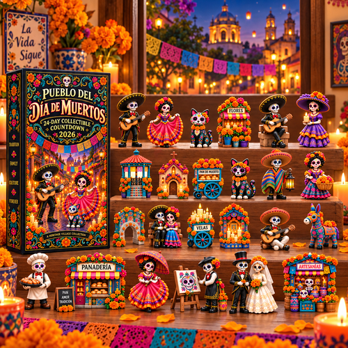 Pueblo del Día de Muertos 2026 – 24-Day Day of the Dead Collectible Countdown Calendar with 24 Unique Miniatures - image 1