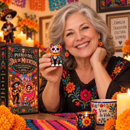 Pueblo del Día de Muertos 2026 – 24-Day Day of the Dead Collectible Countdown Calendar with 24 Unique Miniatures - image 4
