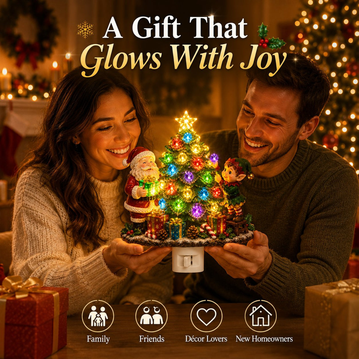 🎄 Jeweled Christmas Tree Plug-In Night Light - image 5