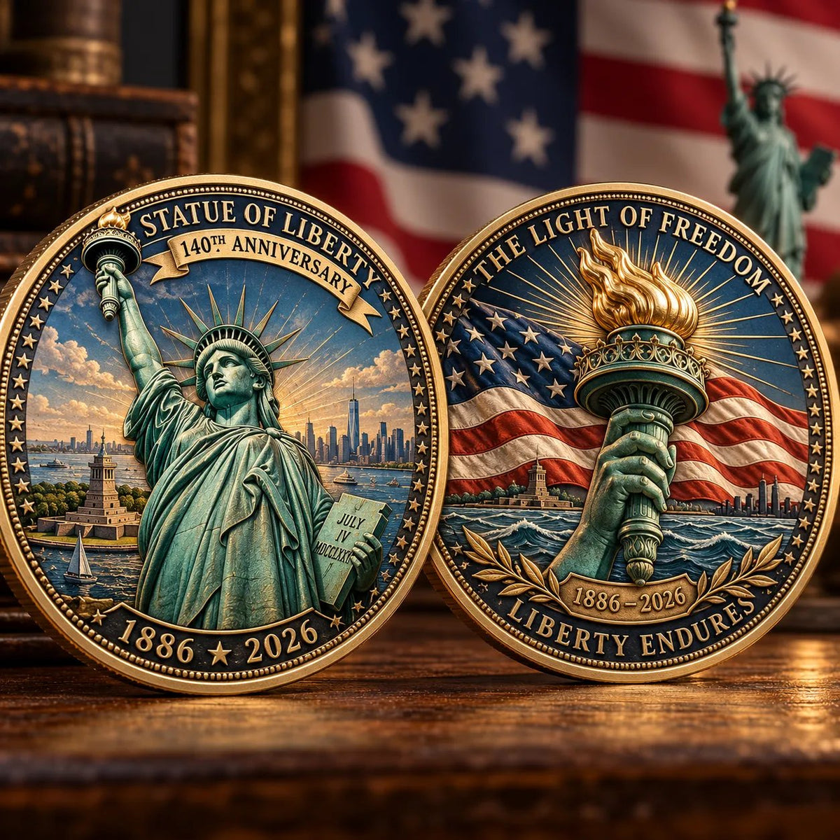 🗽 Statue of Liberty 140th Anniversary Commemorative Coin | 1886–2026 American Heritage Keepsake 🇺🇸