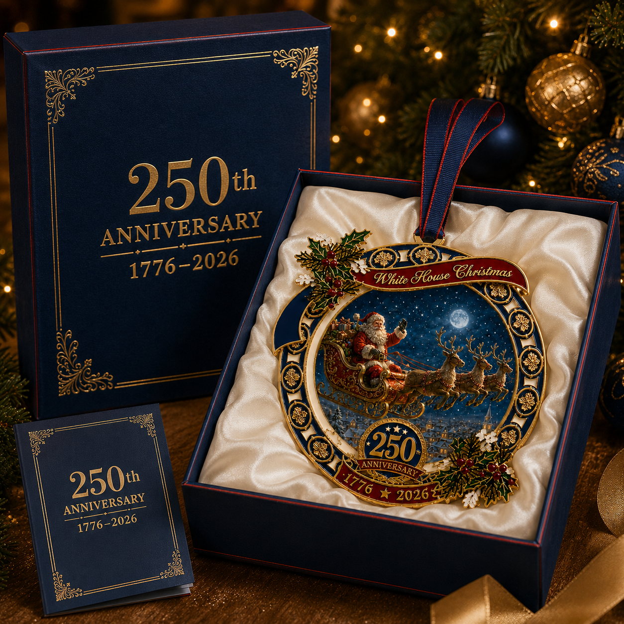 🔥Last 30pcs✨⏰ Limited anniversary edition✨49% OFF!🔥250th Anniversary Edition Santa's Sleigh Scene Ornament