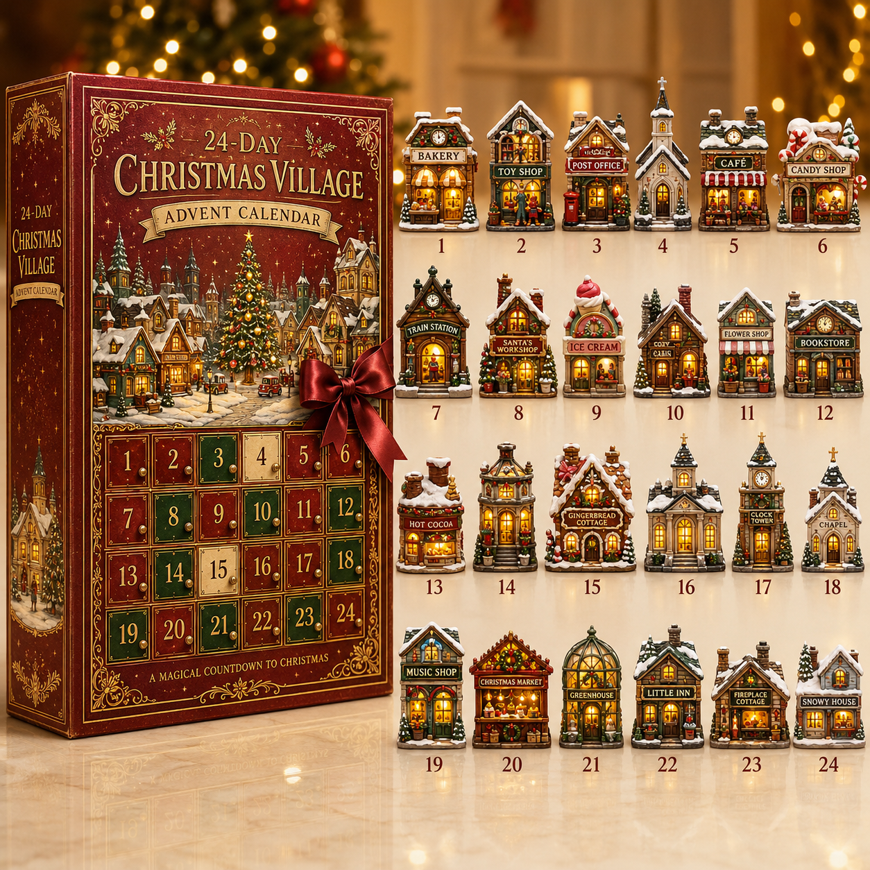 ✨24-Day Christmas Countdown Advent Calendar – Christmas Town