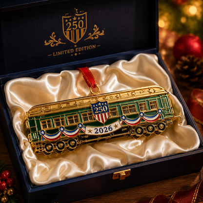 🔥Last 30pcs✨⏰ Limited anniversary edition✨49% OFF!🔥250th Anniversary Edition Gold-and-Green Vintage Tram