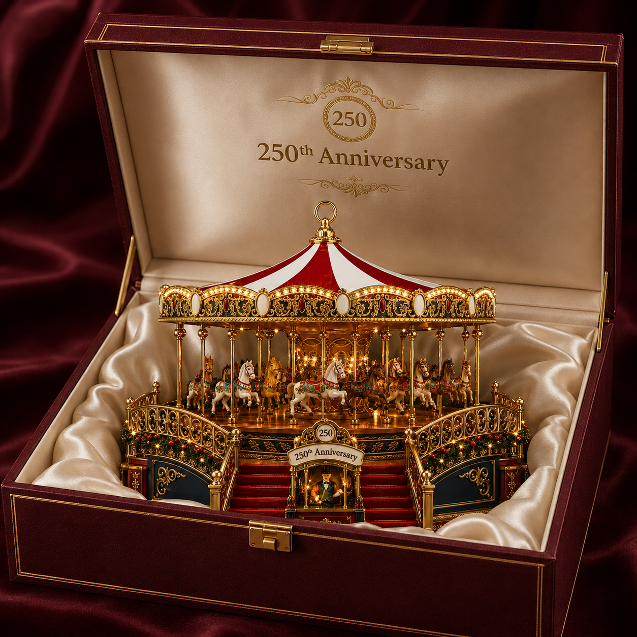 ✨Animated World's Fair Boardwalk Carousel Christmas Tree Ornament