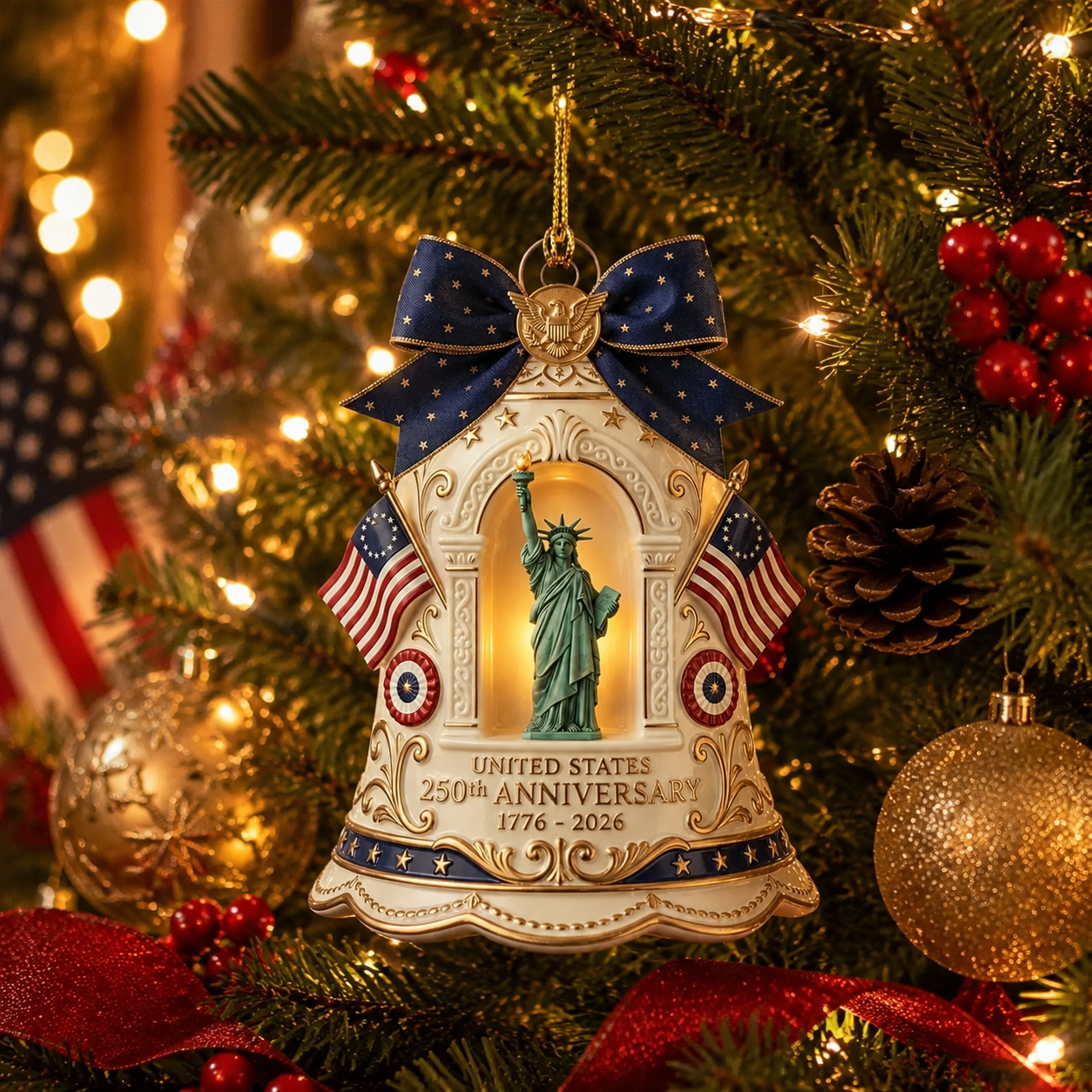 🔥Last 30pcs✨⏰ Limited anniversary edition✨49% OFF!🔥250th Anniversary Limited Edition Bell Christmas Tree Ornament