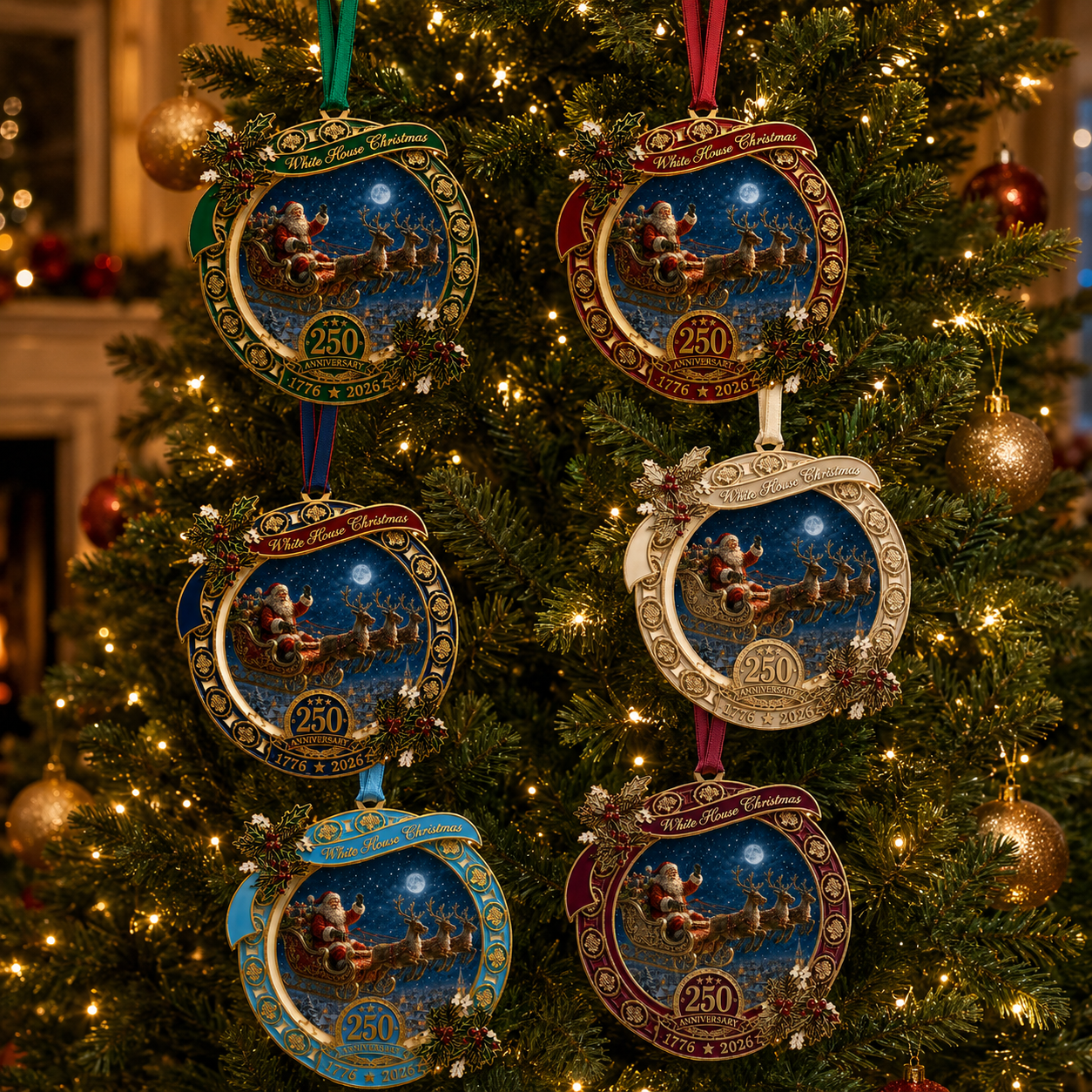 🔥Last 30pcs✨⏰ Limited anniversary edition✨49% OFF!🔥250th Anniversary Edition Santa's Sleigh Scene Ornament