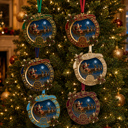 🔥Last 30pcs✨⏰ Limited anniversary edition✨49% OFF!🔥250th Anniversary Edition Santa's Sleigh Scene Ornament