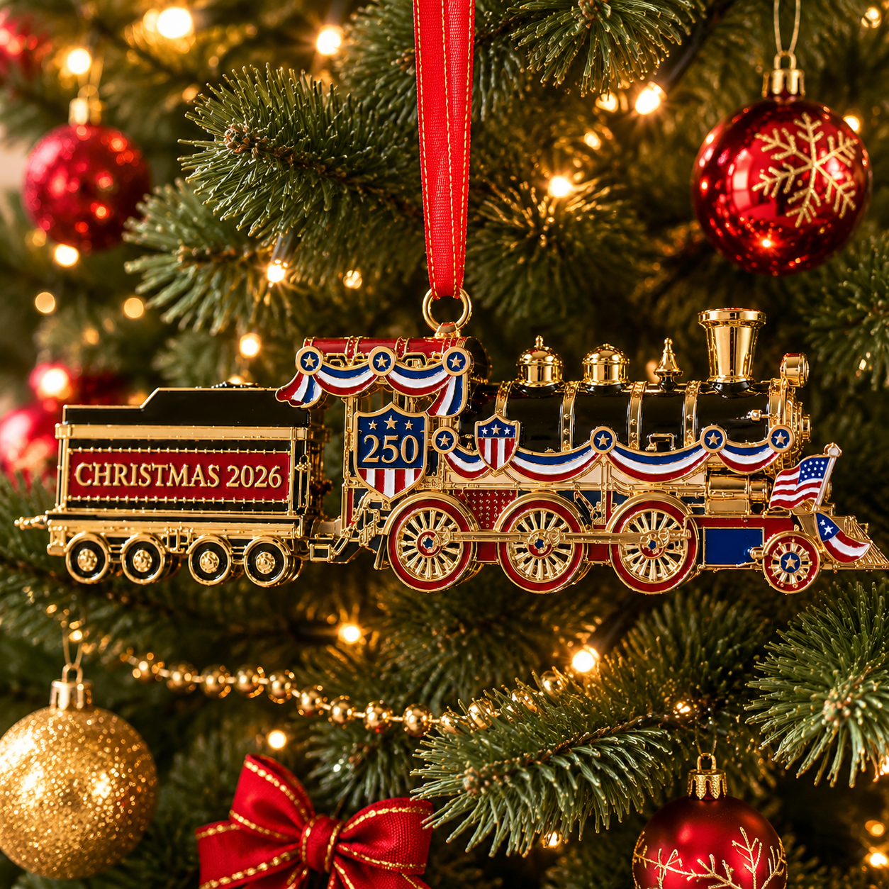 🔥Last 30pcs✨⏰ Limited anniversary edition✨49% OFF!🔥250th Anniversary Edition Christmas Train Ornament