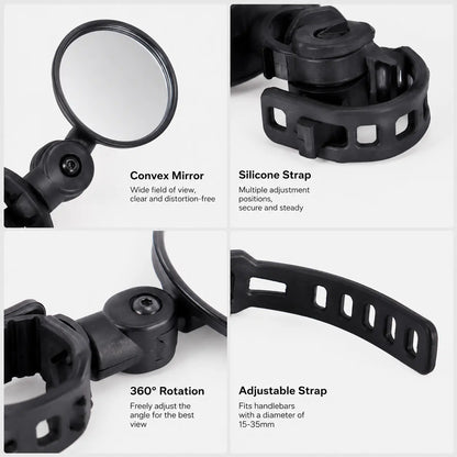 2 Counts, Bicycle Handlebar Convex Rearview Mirror🚲 - image 7