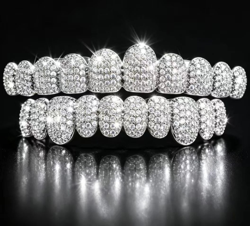 🔥💖HIP HOP DIAMOND GRILLZ - Full diamond crusted grillz for maximum shine