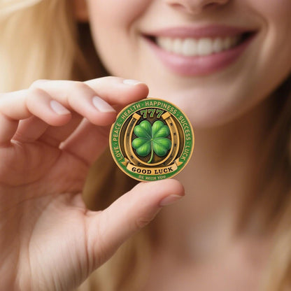 Lucky Elephant Coin with 4-Leaf Clover - image 7