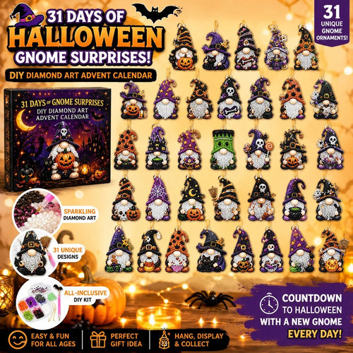 🎃✨ 31 Days of Gnome Surprises Halloween Diamond Painting Advent Calendar - image 1