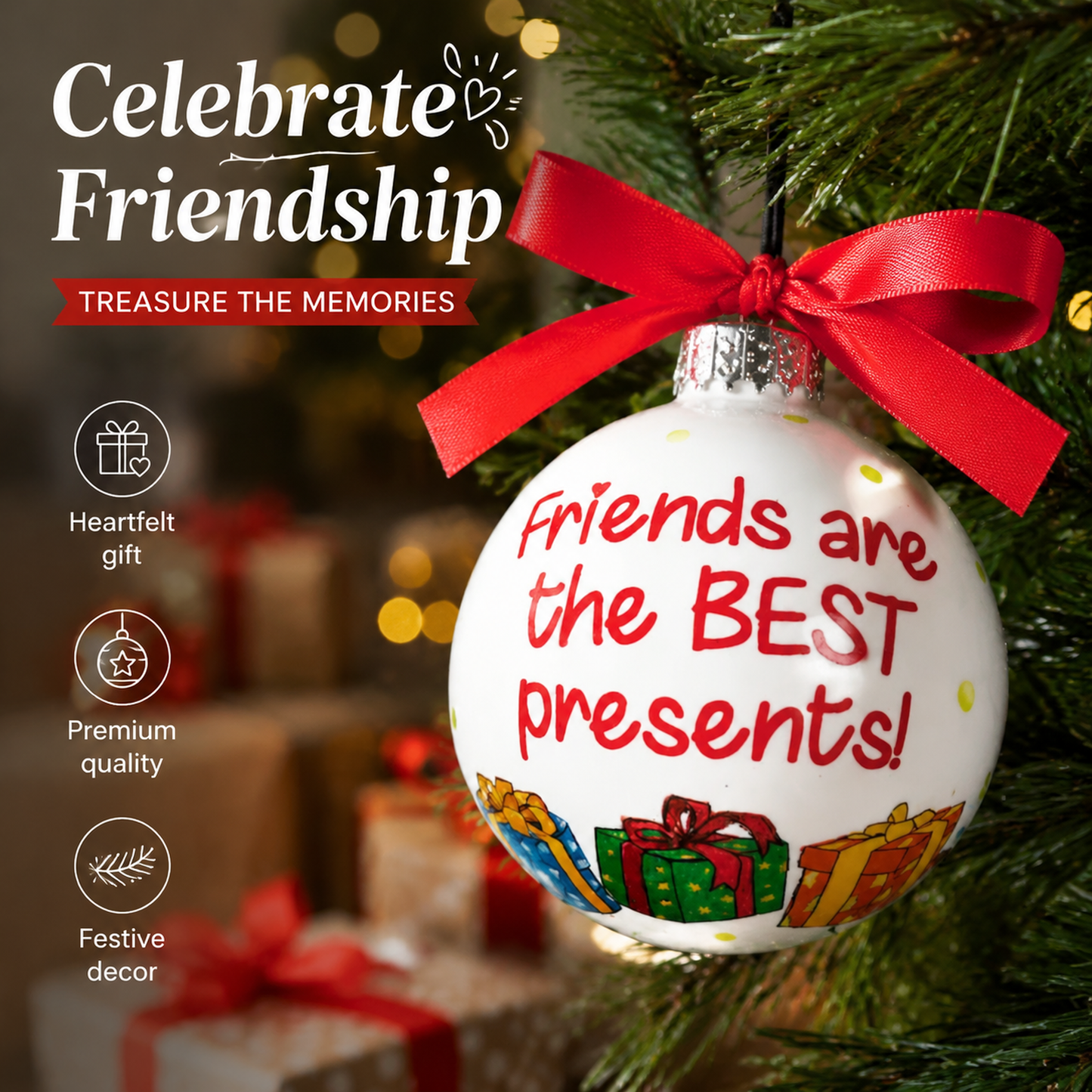 ❤Hand Painted-Friendship Ornaments For Ture Friends🎁 - image 1