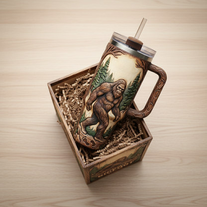 🌲✨ "Secret of the Woods" Limited Series: Touch the Legend of the Wild Tumbler