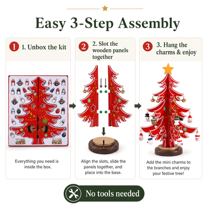 🔥DIY Wooden Christmas Tree Ornament Set