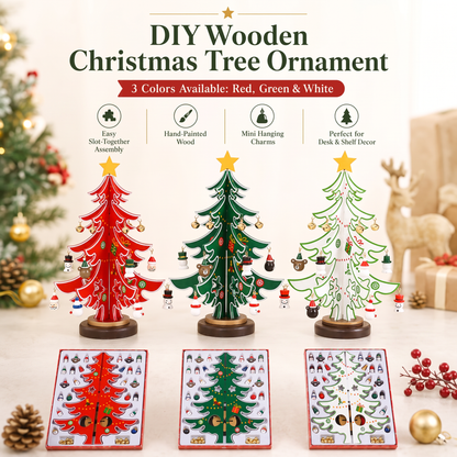 🔥DIY Wooden Christmas Tree Ornament Set