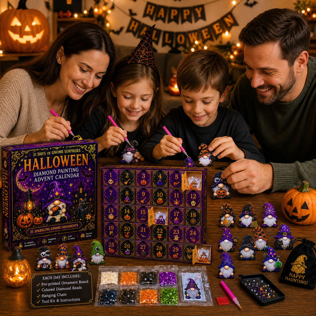 🎃✨ 31 Days of Gnome Surprises Halloween Diamond Painting Advent Calendar - image 5
