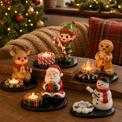 🔥Last 100pcs🎄Charming Ceramics Tealight Holder Collection For Christmas Moments