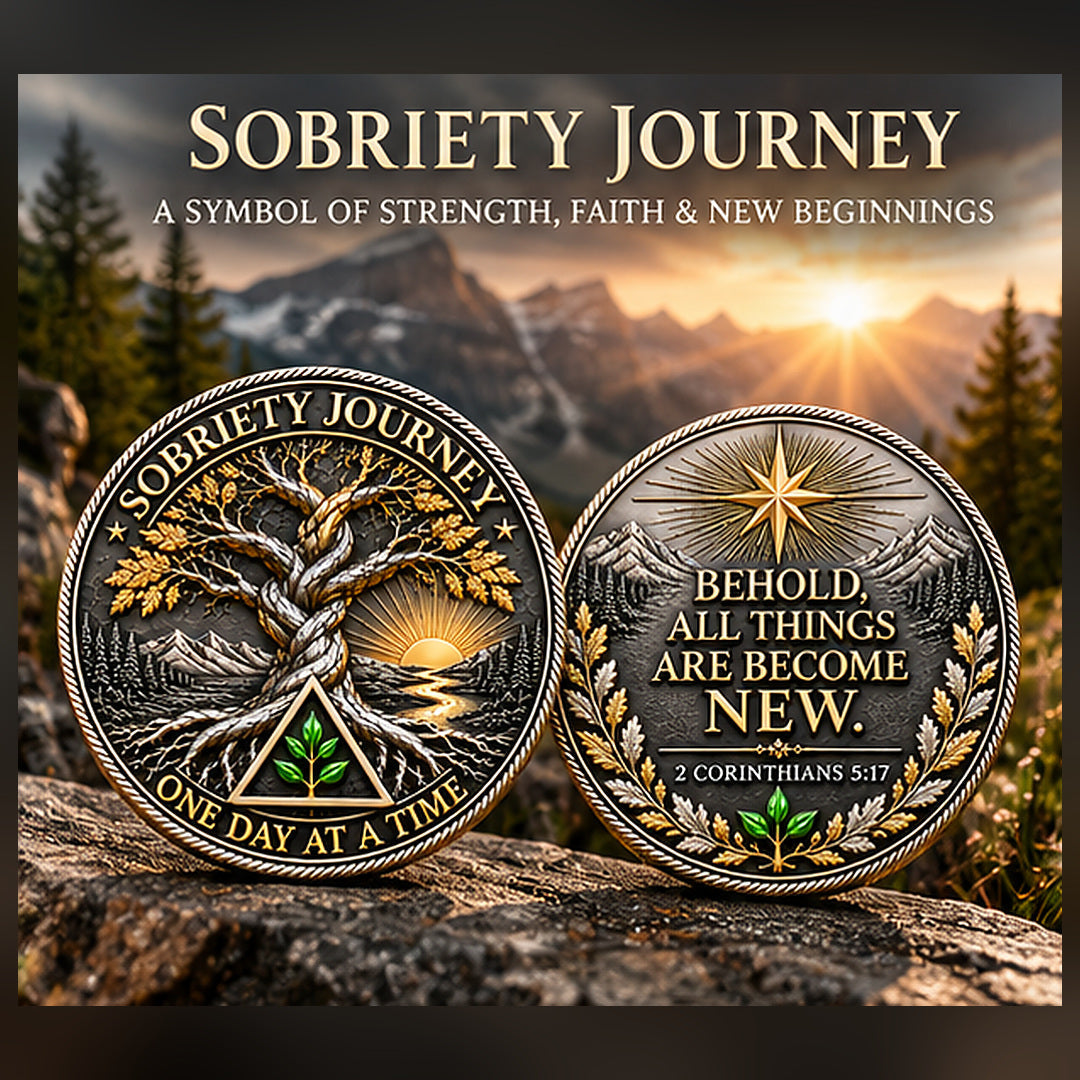 Sobriety Journey Commemorative Coin – Tree of Life Recovery Gift