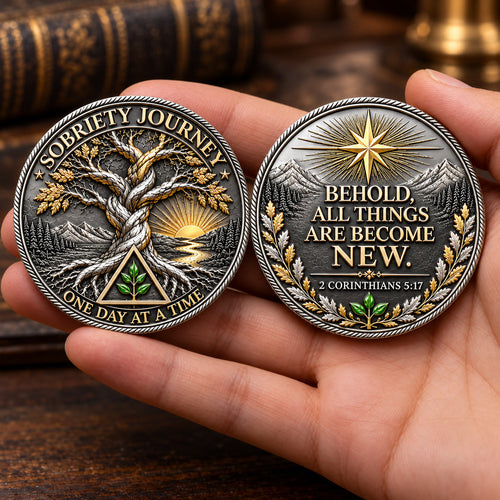 Sobriety Journey Commemorative Coin – Tree of Life Recovery Gift