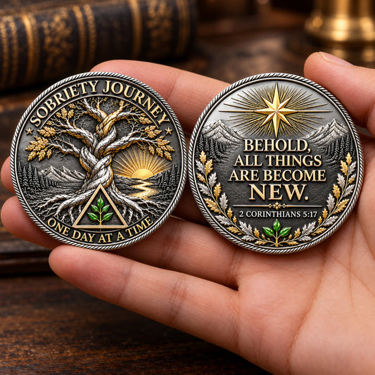 Sobriety Journey Commemorative Coin – Tree of Life Recovery Gift