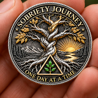 Sobriety Journey Commemorative Coin – Tree of Life Recovery Gift