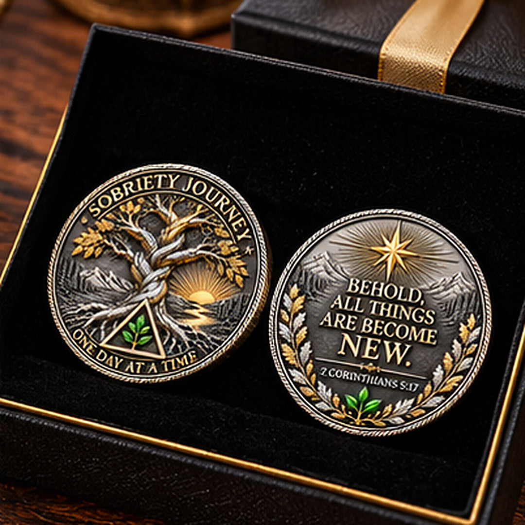 Sobriety Journey Commemorative Coin – Tree of Life Recovery Gift