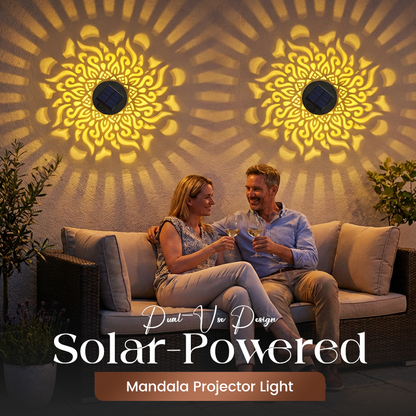 🌀💥Limited Sale Buy 4 Get 2 Free🌞💡Solar Mandala Wall Light Outdoor Garden Fence Projector Lamp Patio Ambient Decor