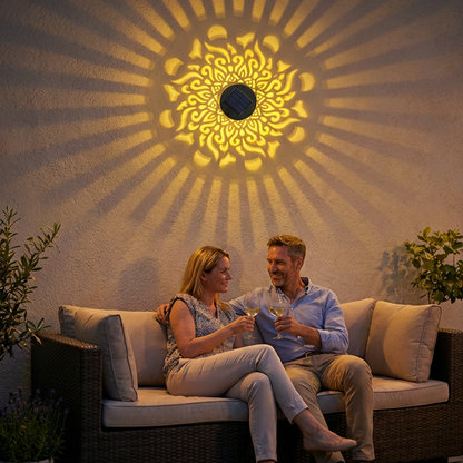 🌀💥Limited Sale Buy 4 Get 2 Free🌞💡Solar Mandala Wall Light Outdoor Garden Fence Projector Lamp Patio Ambient Decor