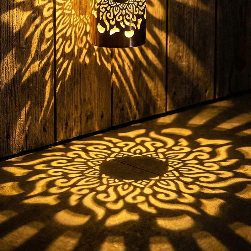 🌀💥Limited Sale Buy 4 Get 2 Free🌞💡Solar Mandala Wall Light Outdoor Garden Fence Projector Lamp Patio Ambient Decor