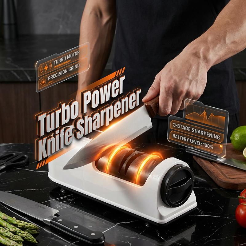 3-Stage Electric & Manual Knife Sharpener - image 1