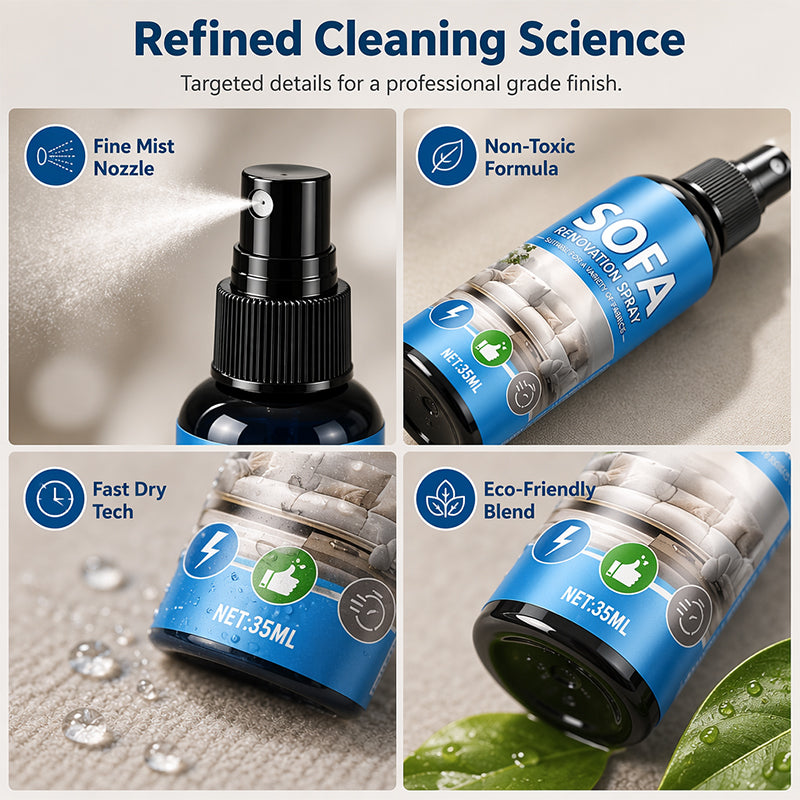 🥳2026 HOT SALE🥳💞50K+ SOLD!🛋️✨ 50% OFF! No‑Rinse Fabric Cleaner Spray – Just spray & wipe – no water, no rinsing. Perfect for sofas, carpets & upholstery – fresh in minutes! 🧼💨 - image 4