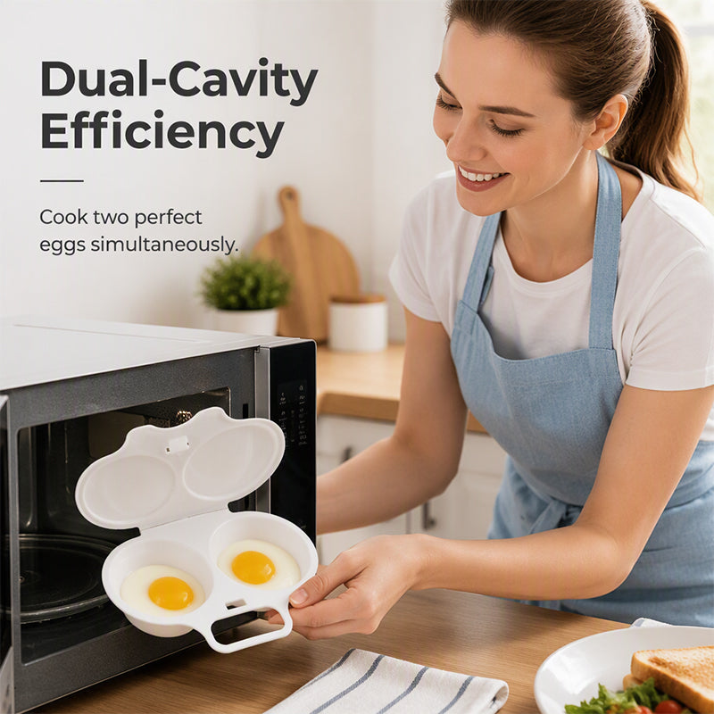 🥚✨ BUY 1 GET 1 FREE! Dual-Cavity Microwave Egg Poacher | Quick & Healthy Breakfast in Minutes 🍳 - image 1