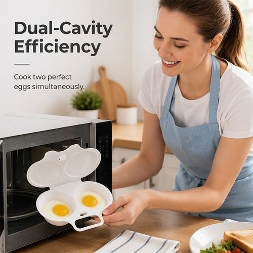 🥚✨ BUY 1 GET 1 FREE! Dual-Cavity Microwave Egg Poacher | Quick & Healthy Breakfast in Minutes 🍳 - image 1