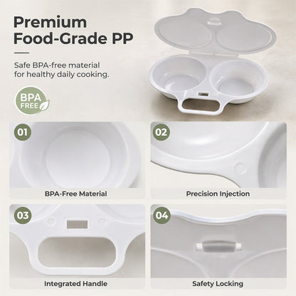 🥚✨ BUY 1 GET 1 FREE! Dual-Cavity Microwave Egg Poacher | Quick & Healthy Breakfast in Minutes 🍳 - image 7