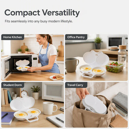 🥚✨ BUY 1 GET 1 FREE! Dual-Cavity Microwave Egg Poacher | Quick & Healthy Breakfast in Minutes 🍳 - image 9