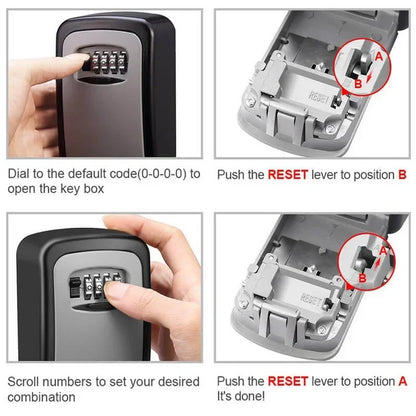 Wall Mount Key Lock Box - 4 Digit Combination Lockbox for Keys Safe Security🔑 - image 7