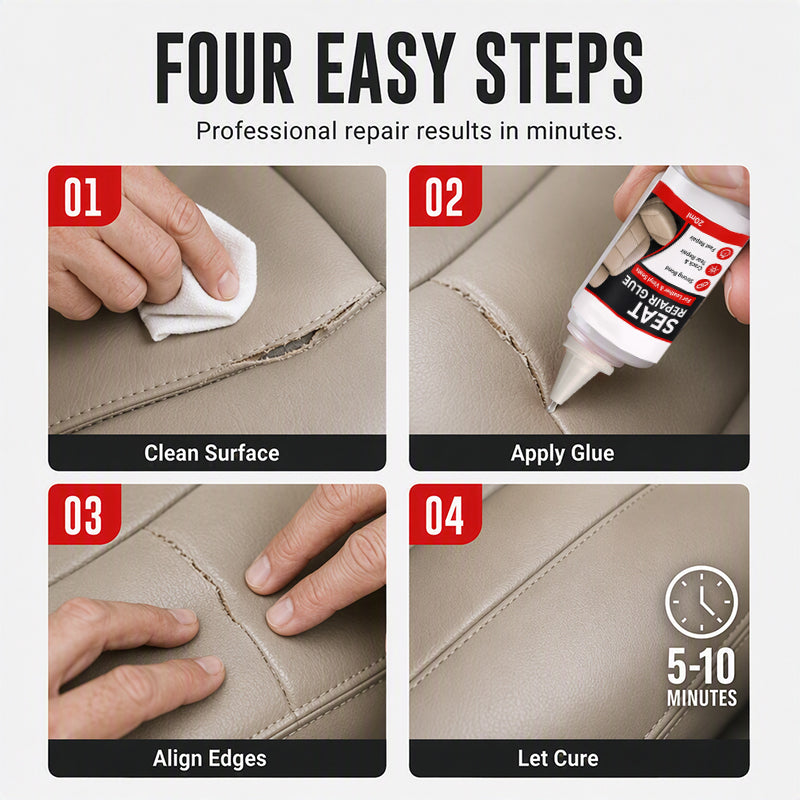 🚗50% OFF NOW! Quick Dry Car Seat Leather Repair Glue‑ Precision Nozzle Vinyl & Leather Adhesive, Permanent Bond Repair Glue for Car Seats, Sofas & Leather Furnitures - image 8