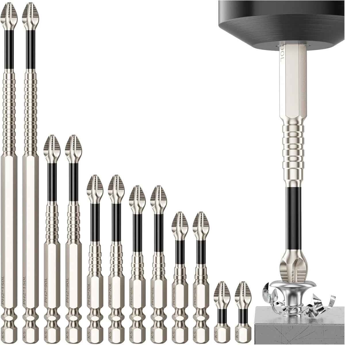 12-Piece Magnetic Impact Screwdriver Bit Set - image 8