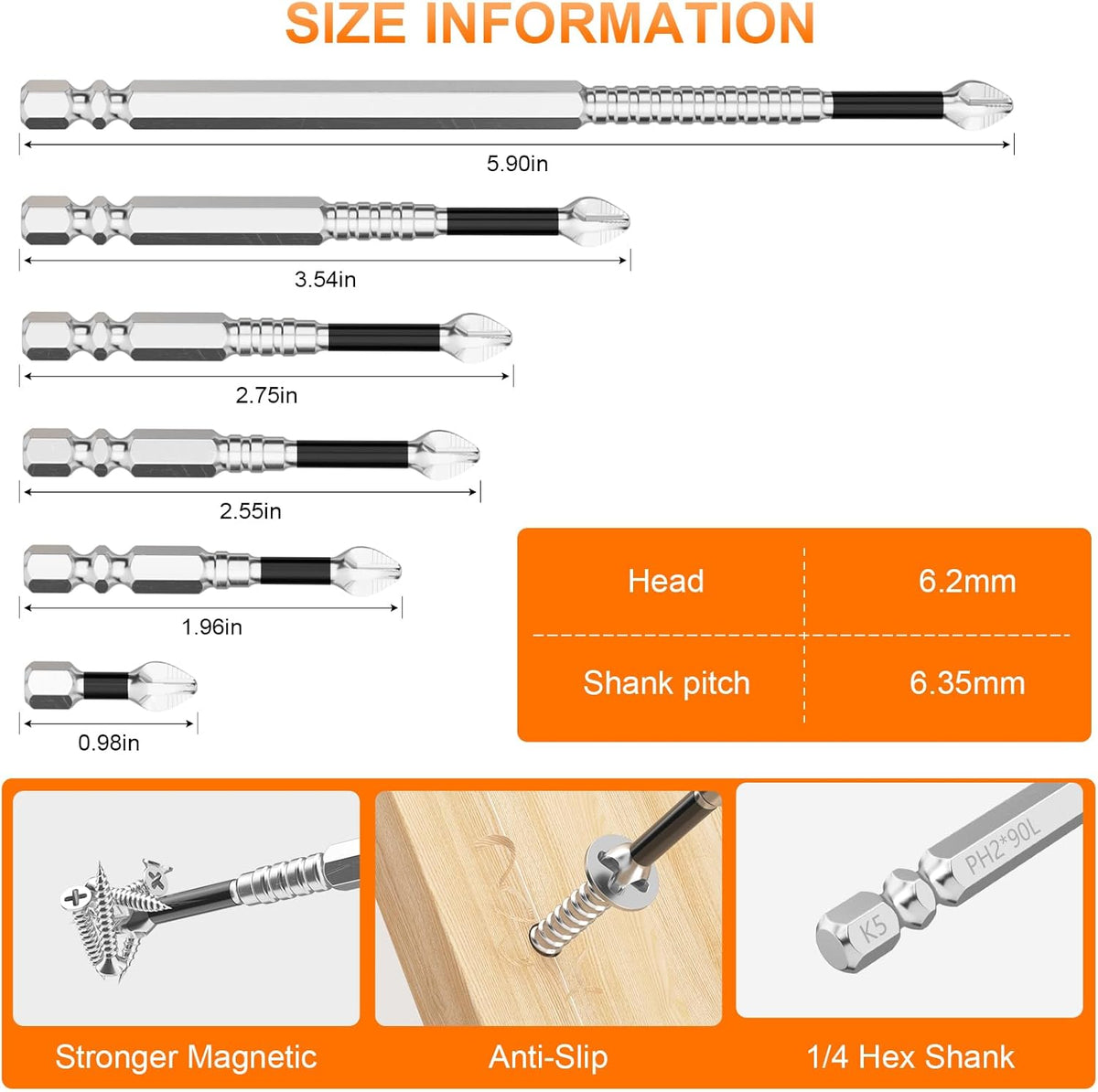 12-Piece Magnetic Impact Screwdriver Bit Set - image 6