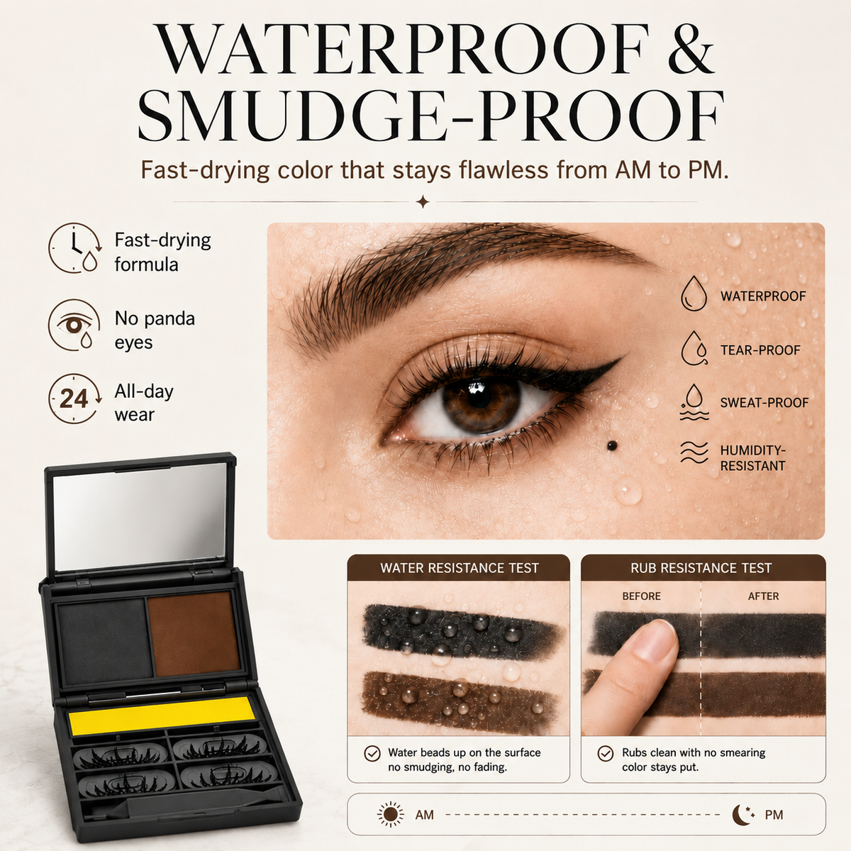 3-in-1 Eyeliner & Lash Stamp Kit – Wing, Bottom Lashes & Liner, Waterproof, Beginner-Friendly - image 5